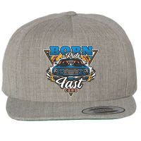 Born To Ride Fast Cars Wool Snapback Cap