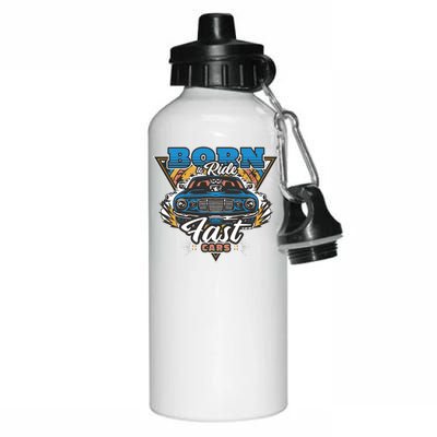 Born To Ride Fast Cars Aluminum Water Bottle 