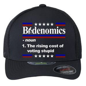 Bidenomics The Rising Cost Of Voting Stupid Funny Anti Joe Biden Flexfit Unipanel Trucker Cap