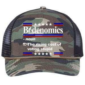 Bidenomics The Rising Cost Of Voting Stupid Funny Anti Joe Biden Retro Rope Trucker Hat Cap