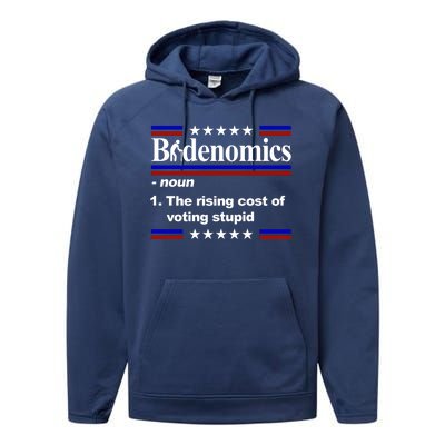 Bidenomics The Rising Cost Of Voting Stupid Funny Anti Joe Biden Performance Fleece Hoodie