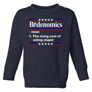 Bidenomics The Rising Cost Of Voting Stupid Funny Anti Joe Biden Toddler Sweatshirt