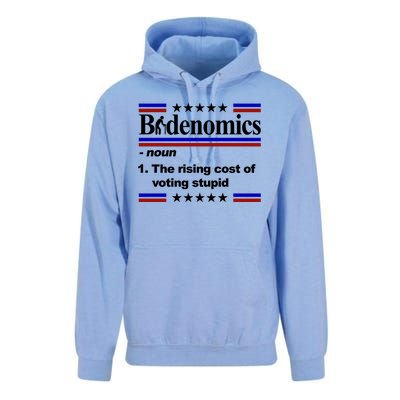 Bidenomics The Rising Cost Of Voting Stupid Funny Anti Joe Biden Unisex Surf Hoodie