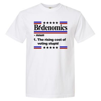 Bidenomics The Rising Cost Of Voting Stupid Funny Anti Joe Biden Garment-Dyed Heavyweight T-Shirt