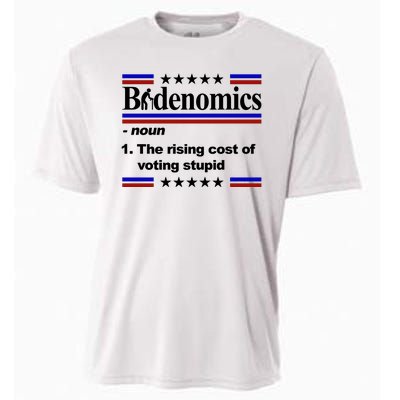 Bidenomics The Rising Cost Of Voting Stupid Funny Anti Joe Biden Cooling Performance Crew T-Shirt