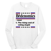 Bidenomics The Rising Cost Of Voting Stupid Funny Anti Joe Biden Long Sleeve Shirt