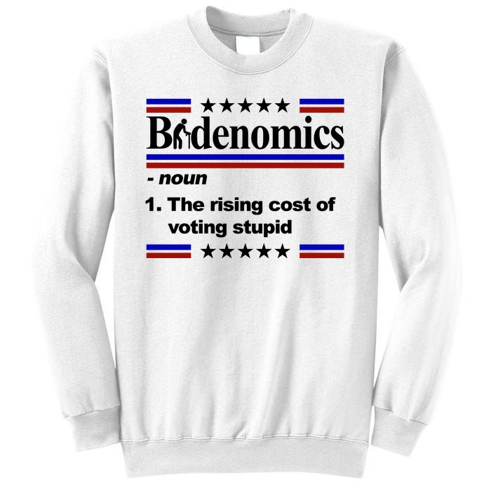 Bidenomics The Rising Cost Of Voting Stupid Funny Anti Joe Biden Sweatshirt