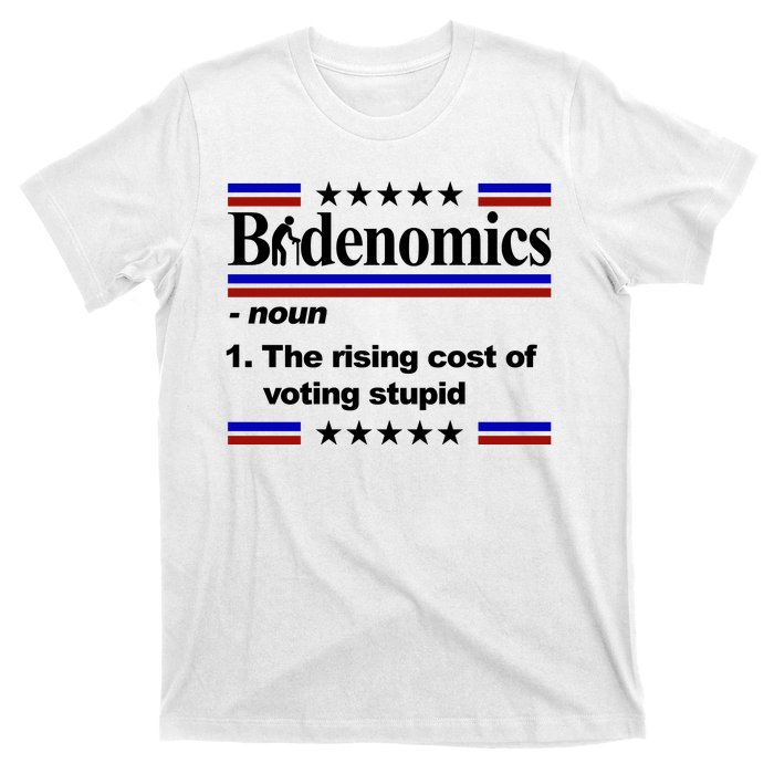 Bidenomics The Rising Cost Of Voting Stupid Funny Anti Joe Biden T-Shirt