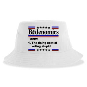 Bidenomics The Rising Cost Of Voting Stupid Funny Anti Joe Biden Sustainable Bucket Hat