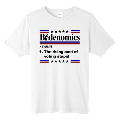 Bidenomics The Rising Cost Of Voting Stupid Funny Anti Joe Biden Tall Fusion ChromaSoft Performance T-Shirt