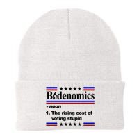 Bidenomics The Rising Cost Of Voting Stupid Funny Anti Joe Biden Knit Cap Winter Beanie