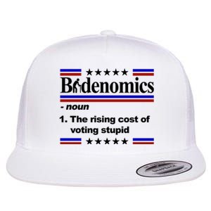 Bidenomics The Rising Cost Of Voting Stupid Funny Anti Joe Biden Flat Bill Trucker Hat