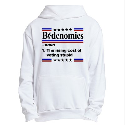 Bidenomics The Rising Cost Of Voting Stupid Funny Anti Joe Biden Urban Pullover Hoodie