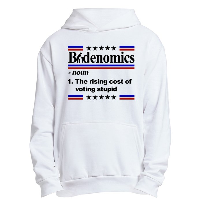 Bidenomics The Rising Cost Of Voting Stupid Funny Anti Joe Biden Urban Pullover Hoodie