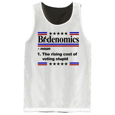 Bidenomics The Rising Cost Of Voting Stupid Funny Anti Joe Biden Mesh Reversible Basketball Jersey Tank