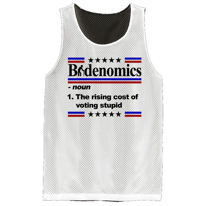 Bidenomics The Rising Cost Of Voting Stupid Funny Anti Joe Biden Mesh Reversible Basketball Jersey Tank