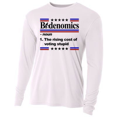 Bidenomics The Rising Cost Of Voting Stupid Funny Anti Joe Biden Cooling Performance Long Sleeve Crew