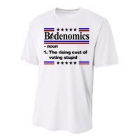 Bidenomics The Rising Cost Of Voting Stupid Funny Anti Joe Biden Performance Sprint T-Shirt