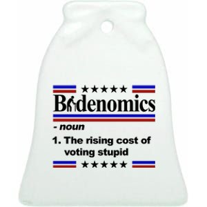 Bidenomics The Rising Cost Of Voting Stupid Funny Anti Joe Biden Ceramic Bell Ornament