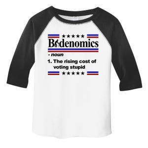 Bidenomics The Rising Cost Of Voting Stupid Funny Anti Joe Biden Toddler Fine Jersey T-Shirt