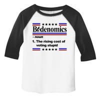 Bidenomics The Rising Cost Of Voting Stupid Funny Anti Joe Biden Toddler Fine Jersey T-Shirt