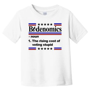 Bidenomics The Rising Cost Of Voting Stupid Funny Anti Joe Biden Toddler T-Shirt