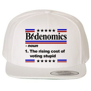 Bidenomics The Rising Cost Of Voting Stupid Funny Anti Joe Biden Wool Snapback Cap