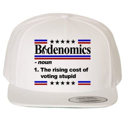 Bidenomics The Rising Cost Of Voting Stupid Funny Anti Joe Biden Wool Snapback Cap