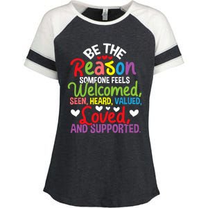 Be The Reason Someone Feels Loved Social Workers Enza Ladies Jersey Colorblock Tee