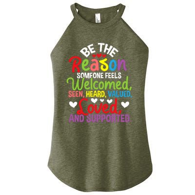 Be The Reason Someone Feels Loved Social Workers Women's Perfect Tri Rocker Tank