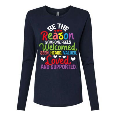 Be The Reason Someone Feels Loved Social Workers Womens Cotton Relaxed Long Sleeve T-Shirt