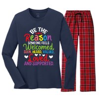 Be The Reason Someone Feels Loved Social Workers Women's Long Sleeve Flannel Pajama Set 