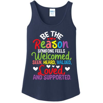 Be The Reason Someone Feels Loved Social Workers Ladies Essential Tank