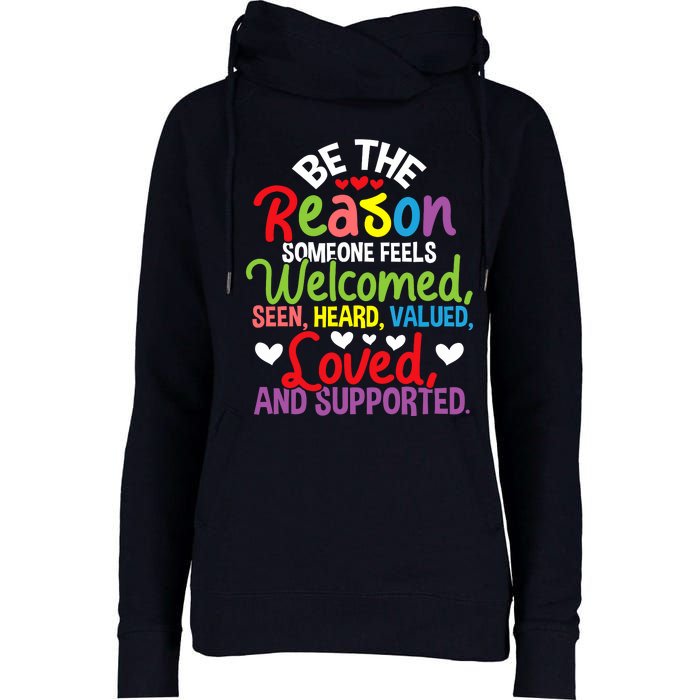 Be The Reason Someone Feels Loved Social Workers Womens Funnel Neck Pullover Hood