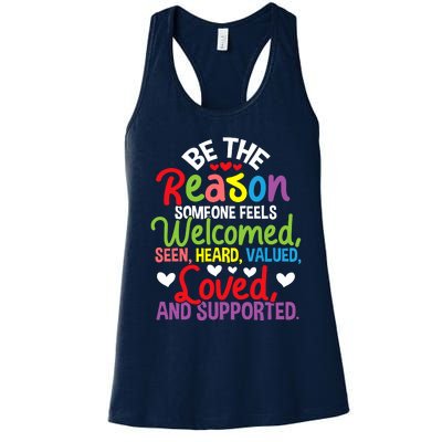 Be The Reason Someone Feels Loved Social Workers Women's Racerback Tank