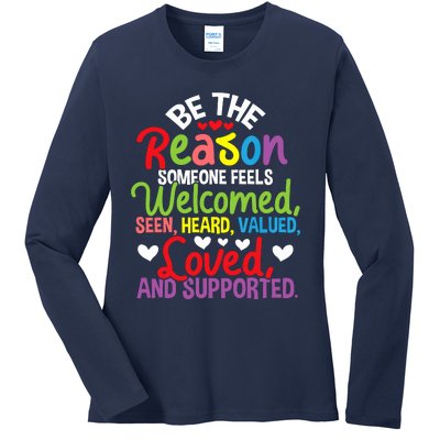 Be The Reason Someone Feels Loved Social Workers Ladies Long Sleeve Shirt