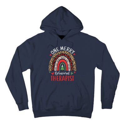 Behavioral Therapist Rainbow Christmas ABA Therapy Tall Hoodie