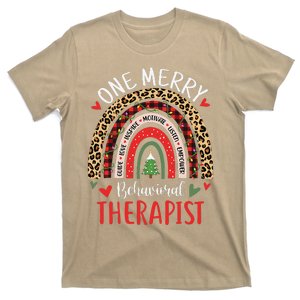 Behavioral Therapist Rainbow Christmas ABA Therapy T-Shirt