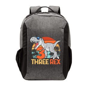 Boy Three Rex 3rd Birthday Third Dinosaur 3 Year Old Vector Backpack