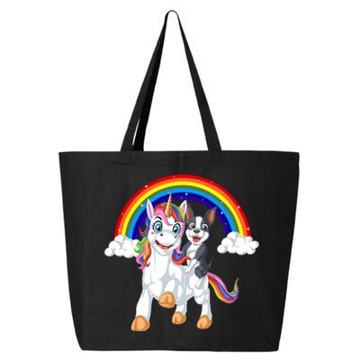 Boston Terrier Riding Unicorn 25L Jumbo Tote