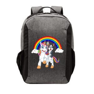 Boston Terrier Riding Unicorn Vector Backpack