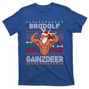 Brodolf The Red Nose Gainzdeer Gym Ugly Christmas Sweater Gift T-Shirt