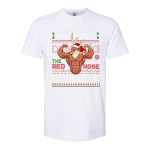 Brodolf The Red Nose Gainzdeer Gym Ugly Christmas Sweater Gift Softstyle CVC T-Shirt