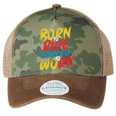 Born To Ride Forced To Work Legacy Tie Dye Trucker Hat