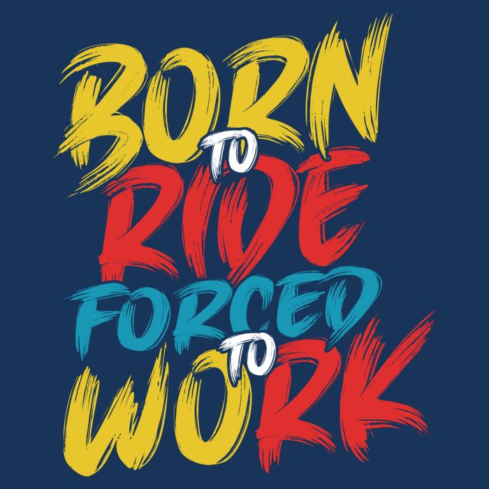 Born To Ride Forced To Work Flatbill Hat