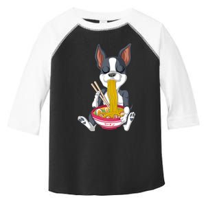 Boston Terrier Ramen Toddler Fine Jersey T-Shirt