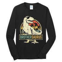 Brothersaurus T Rex Dinosaur Brother Saurus Family Matching Tall Long Sleeve T-Shirt