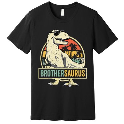 Brothersaurus T Rex Dinosaur Brother Saurus Family Matching Premium T-Shirt