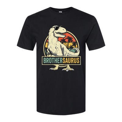 Brothersaurus T Rex Dinosaur Brother Saurus Family Matching Softstyle CVC T-Shirt