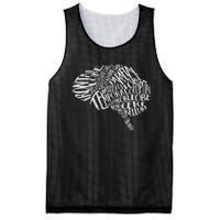 Brain Typography RN Neuroscience Nurse Neurologist Mesh Reversible Basketball Jersey Tank